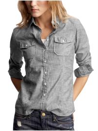 Charcoal chambray shirt