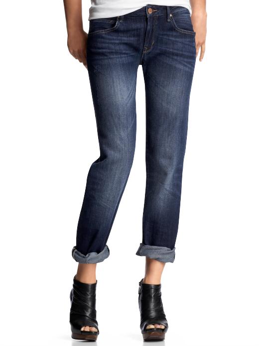 Gap Cropped easy straight jeans (dark wash)