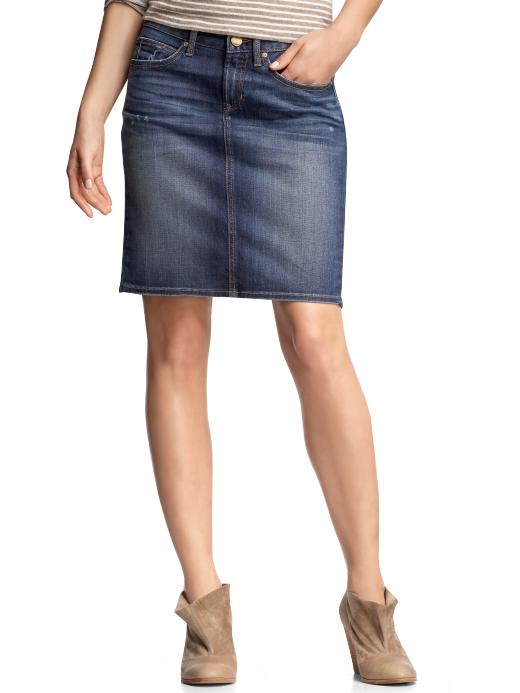 Gap Denim pencil skirt (faded wash)