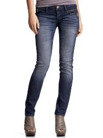Always skinny zipper pocket jeans (destructed indigo wash)