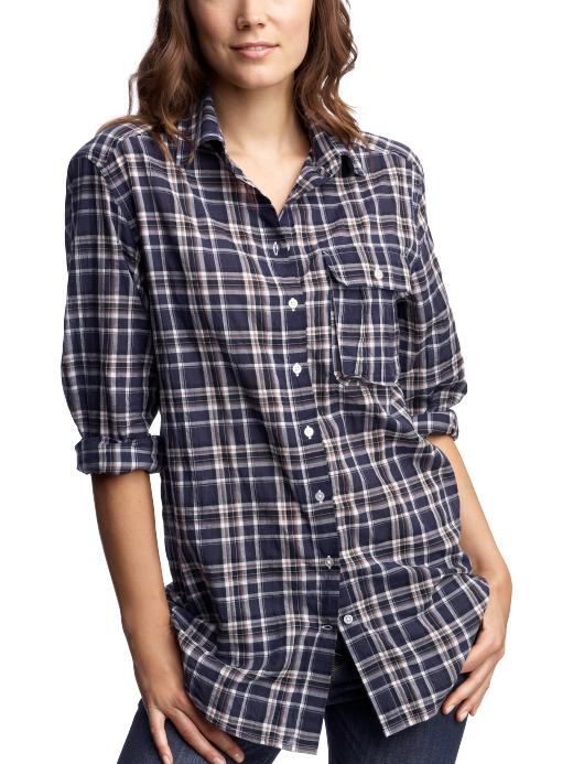 Gap Plaid boyfriend shirt