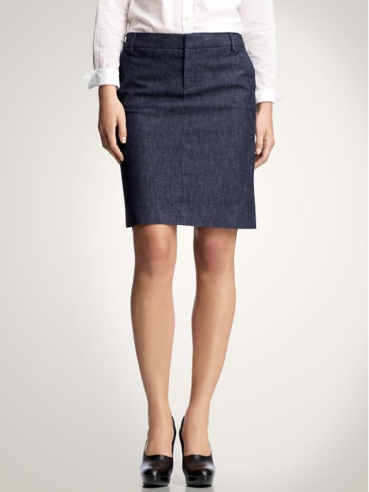 Gap Denim pencil skirt (saturate dark wash)
