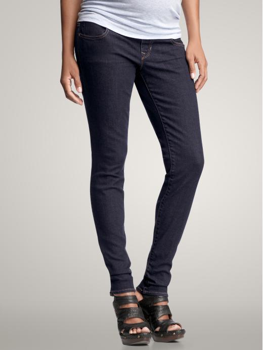 Gap Womens Maternity Demi Panel Always Skinny Jeans (Dark Wash)