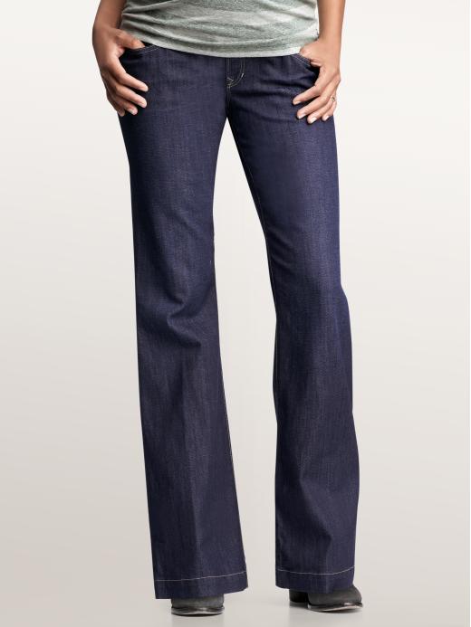 Gap Womens Maternity Full Panel Long & Lean Jeans (Dark Wash)