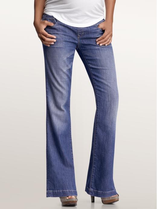 Gap Demi panel long & lean jeans (faded medium wash)