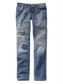 Skinny jeans (embellished light wash)