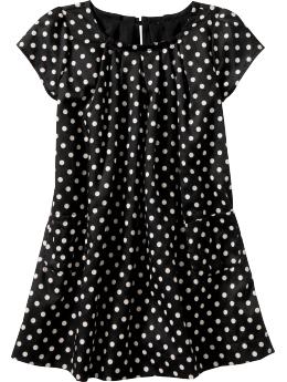 Silky polka dot dress
