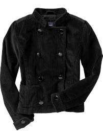 Double button corduroy band jacket