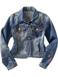 Destructed denim jacket