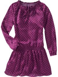 Smocked polka dot dress