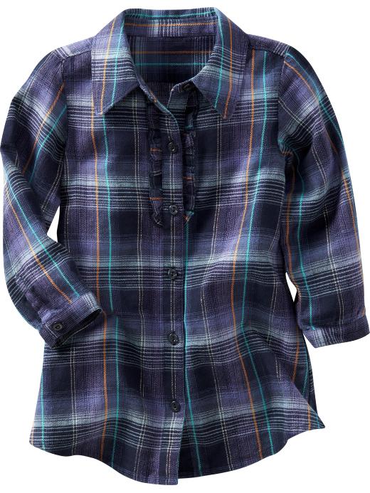 Gap Sparkly plaid shirt dress