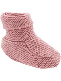 Garter knit booties