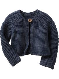 Garter knit cardigan