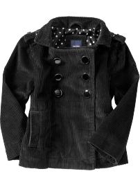 Corduroy peacoat
