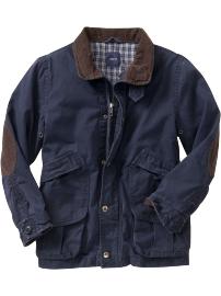 Corduroy trim barn jacket