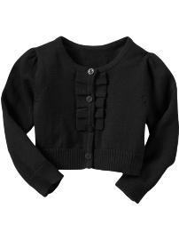 Ruffle front cardigan