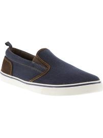 Navy slip-on sneakers