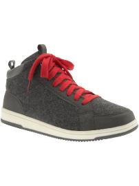 Wool hi-top sneakers
