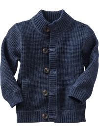 Waffle knit cardigan