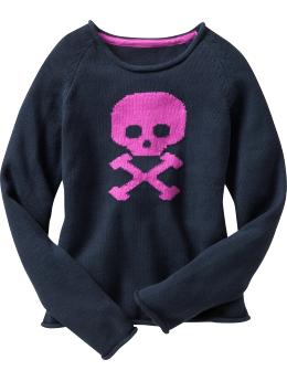 Intarsia skull sweater