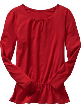 Shirred tunic top