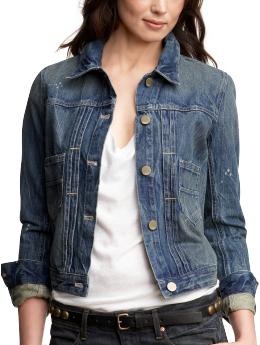 Elbow pad denim jacket
