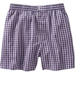 Blue checked boxers