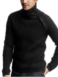 Zip turtleneck sweater