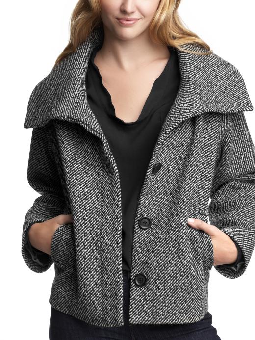 Gap Tweed Funnel Jacket