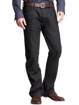 Boot fit jeans (black coated wash)