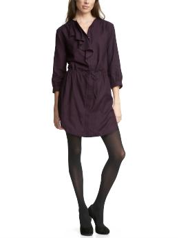 Ruffle shirt dress