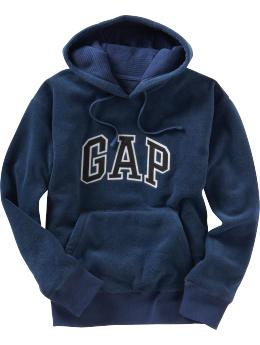 Fleece arch logo hoodie
