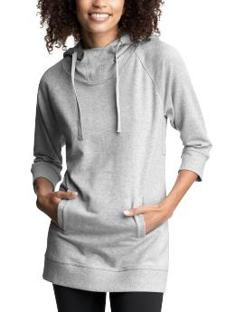 Funnel hoodie tunic