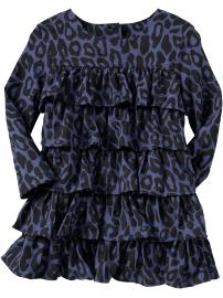 Tiered ruffle cheetah print dress