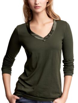 Woven trim T | Gap from gap.com