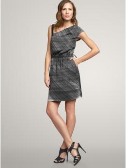 Asymmetrical print dress