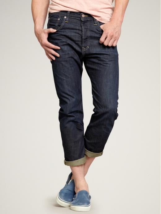 Gap Mens Cropped Skinny Jeans (Workwear Blue Wash)