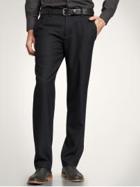 The tailored navy striped pant (straight fit)