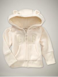 Fleece logo animal hoodie