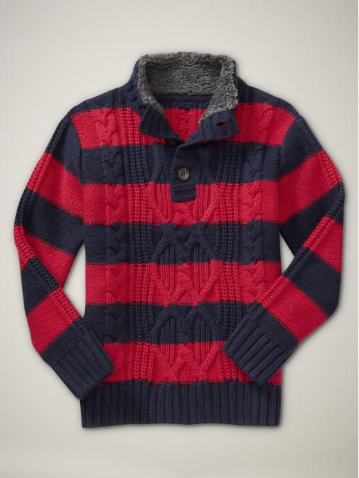 Gap Cable Knit Rugby Sweater
