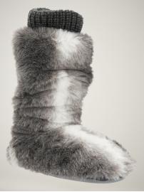 Sweater cuff slipper booties