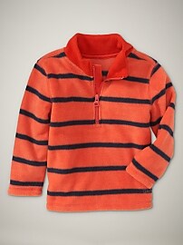 Striped fleece pullover