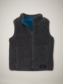 Sherpa zip-up vest