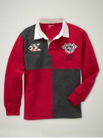 Colorblock racer polo