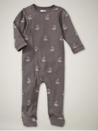 Sledding bear one-piece