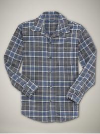 Classic woven plaid shirt