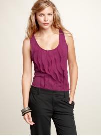Stitched asymmetrical print shell