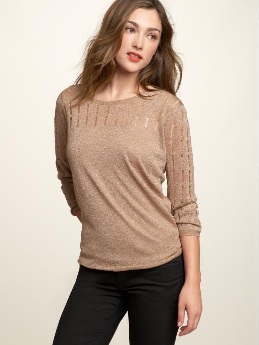 Gap Lurex Pointelle Top
