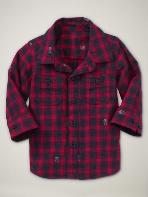 Gap Flannel Skull Shirt