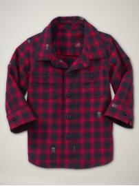 Flannel skull shirt